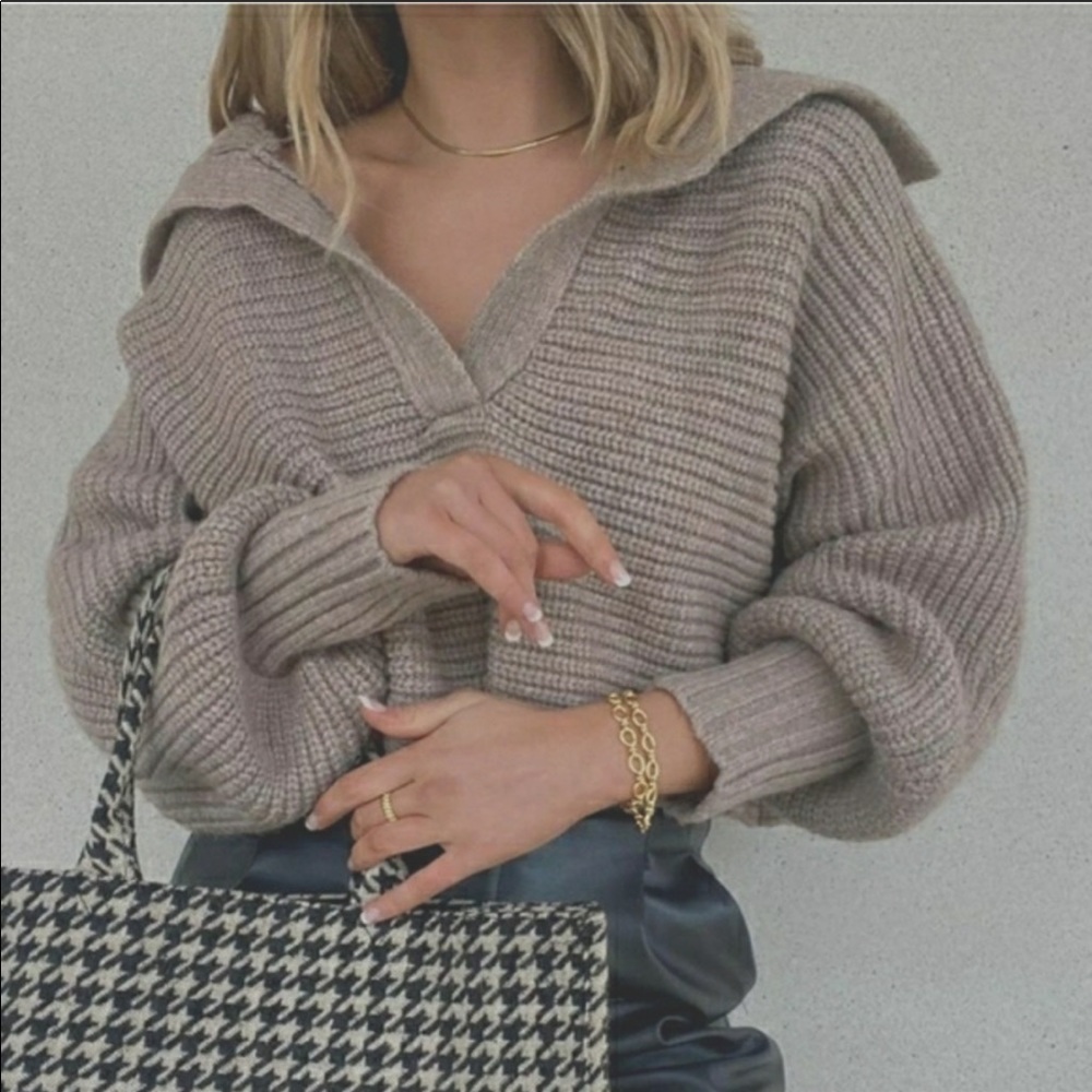 Zara Cropped Knit Sweater - Picture 2 of 15